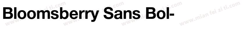 Bloomsberry Sans Bol字体转换